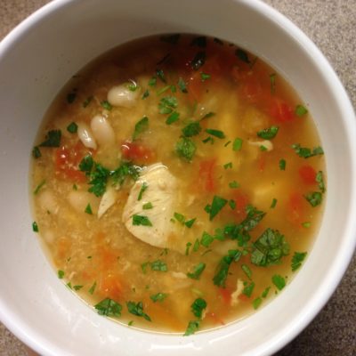 Easy Crockpot White Bean Chicken Soup (E)