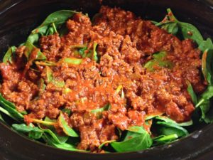 Meat Sauce Spinach