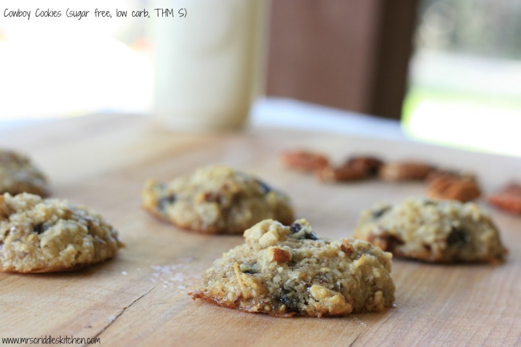 Cowboy Cookies (sugar free, low carb, thm s)