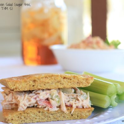 Red Bell Pepper Chicken Salad (THM S, Gluten Free, Sugar Free, Low Carb)