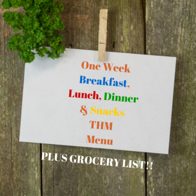 Simple One Week THM Menu