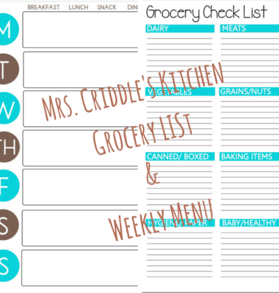 Free Menu & Grocery Lists Printables to keep you on PLAN!