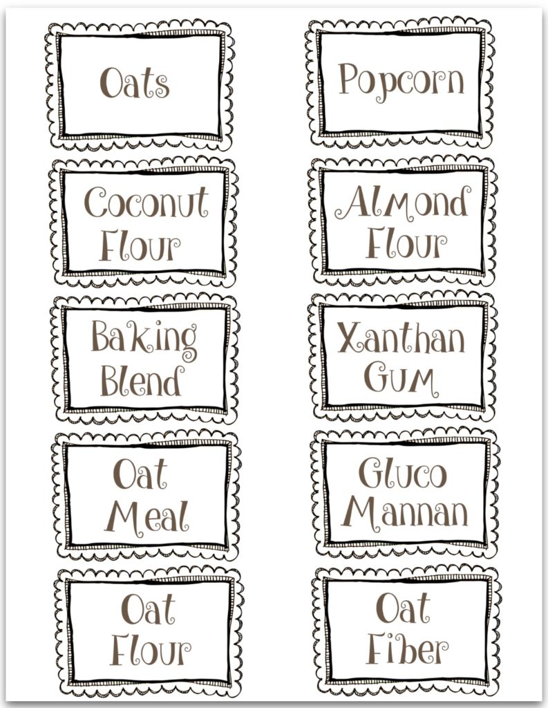 Free Printable, Editable Pantry Labels