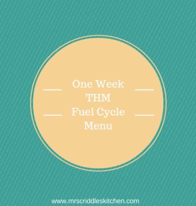 A One Week Fuel Cycle Menu for THM.