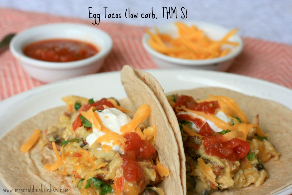 Eggs Tacos- a great protein, THM S breakfast.