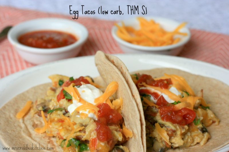 Egg Tacos (low carb, THM S) Mrs. Criddles Kitchen