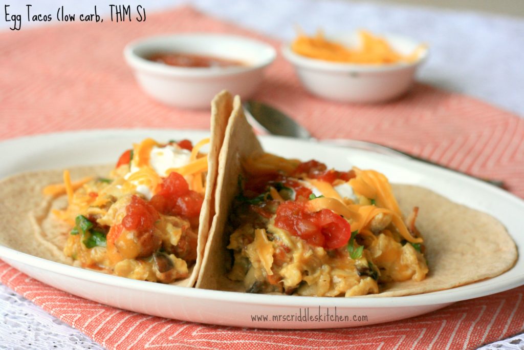 Eggs Tacos- a great protein, THM S breakfast.