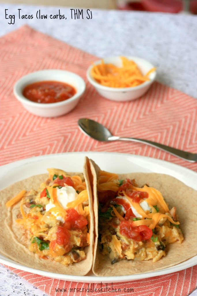 Eggs Tacos- a great protein, THM S breakfast.