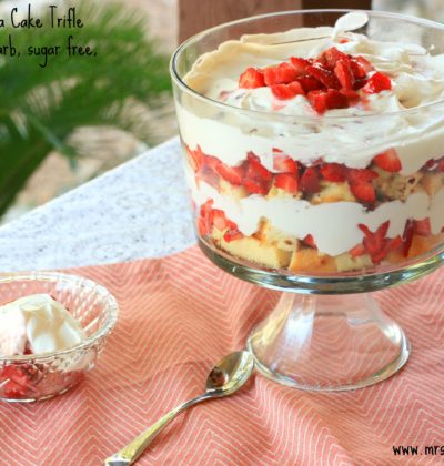 A pretty and yummy sugar free, gluten free, low carb dessert.