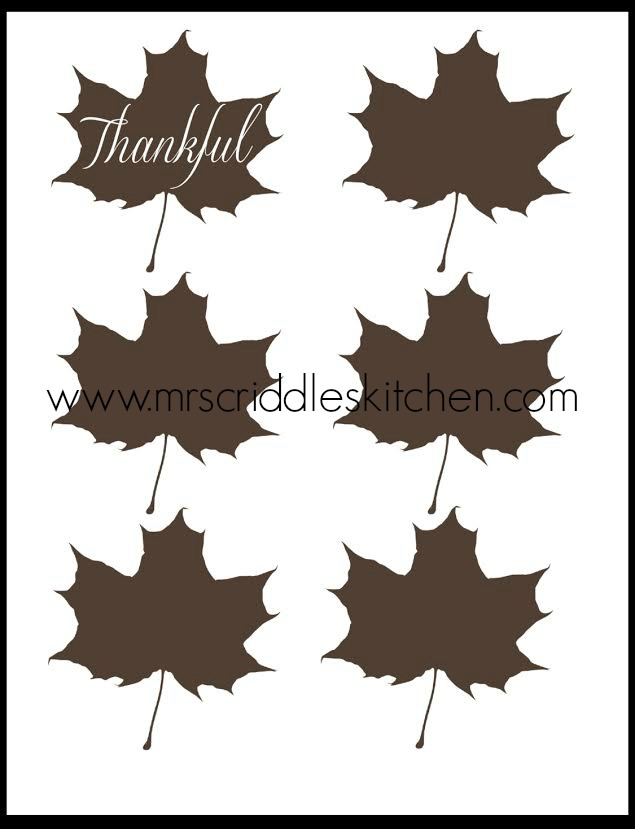 Brown Maple Leaves Place Cards
