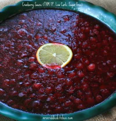 A yummy Cranberry Sauce that is SUGAR FREE!