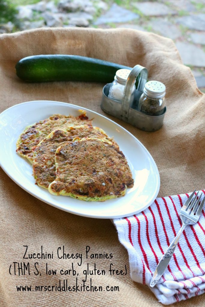 Zucchini Cheesy Pannies THM S, Low Carb, Gluten Free