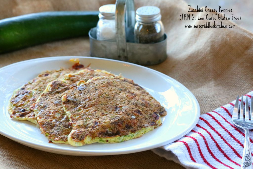 Zucchini Cheesy Pannies THM S, Low Carb, Gluten Free