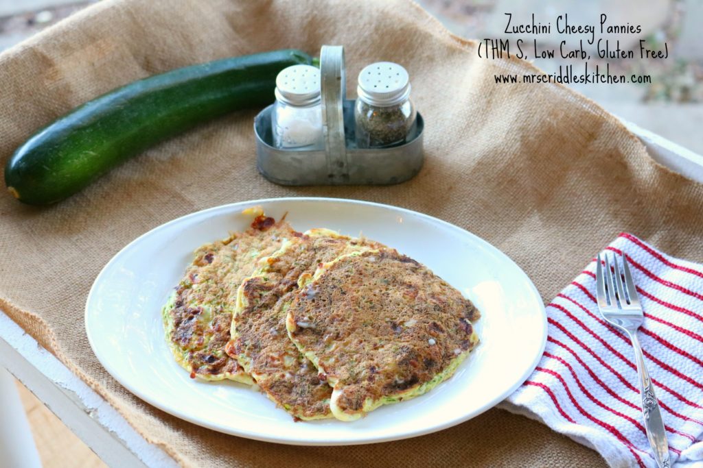 Zucchini Cheesy Pannies THM S, Low Carb, Gluten Free