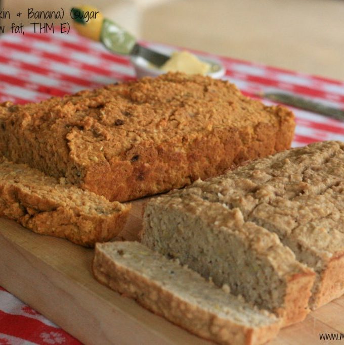 Oat Bread (Pumpkin & Banana, low fat, sugar free, THM E) Mrs