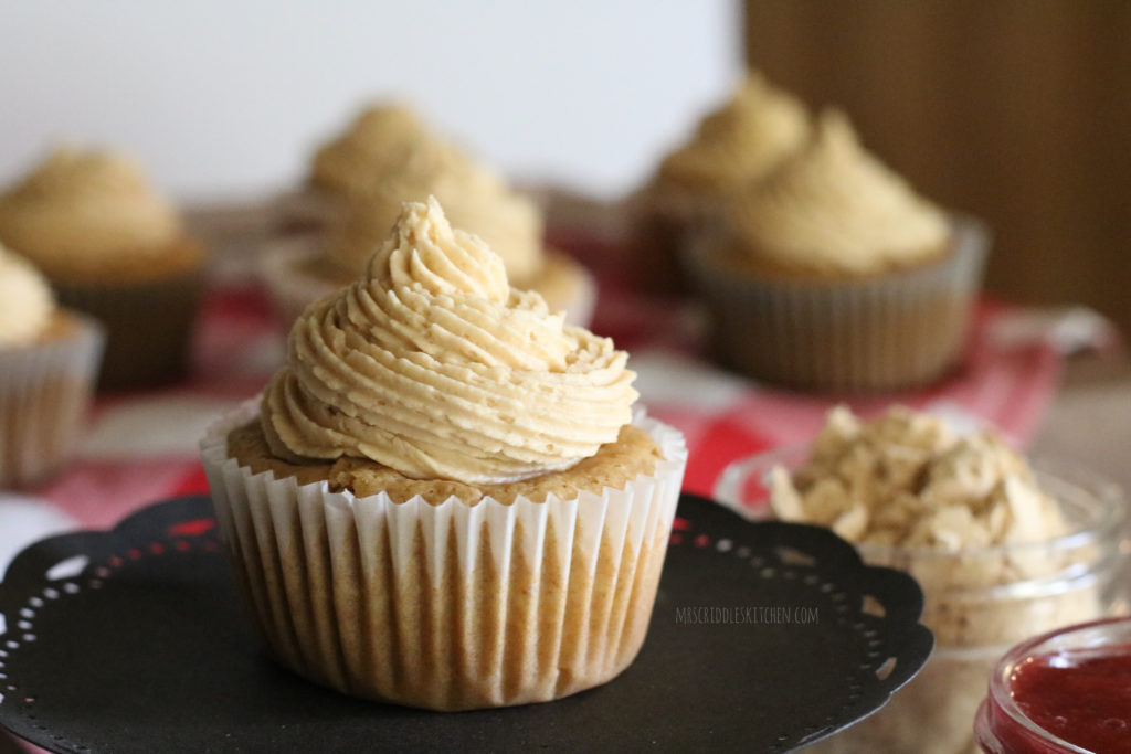 Peanut Butter & Jelly Cupcakes (THM S, Sugar Free, Low Carb)