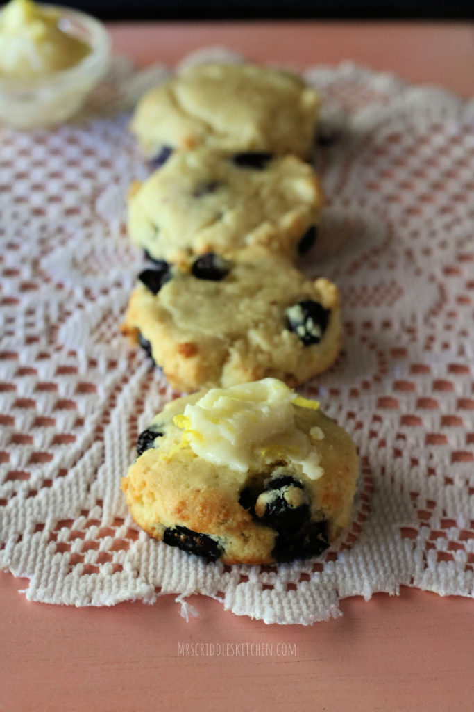 Blueberry Tea Biscuits (low carb, thm s)
