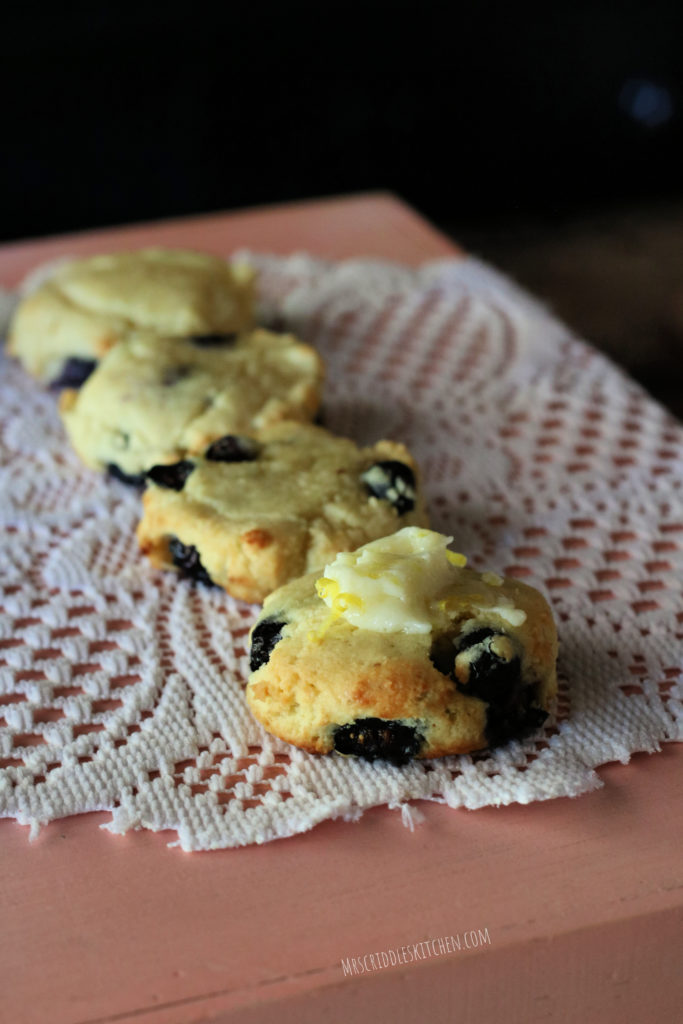 Blueberry Tea Biscuits (low carb, thm s)