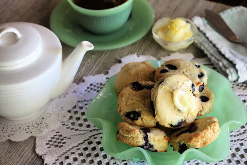 Blueberry Tea Biscuits (low carb, thm s)