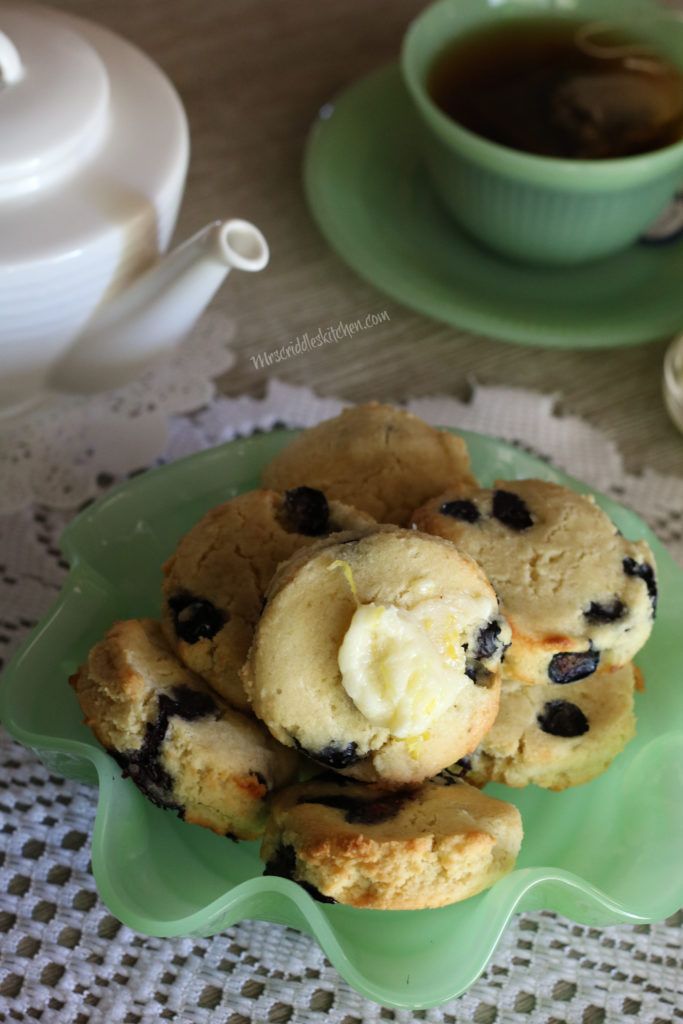 Blueberry Tea Biscuits (low carb, thm s)