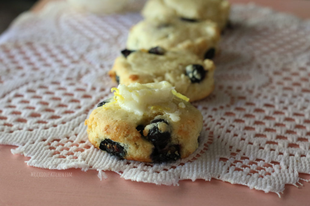 Blueberry Tea Biscuits (low carb, thm s)