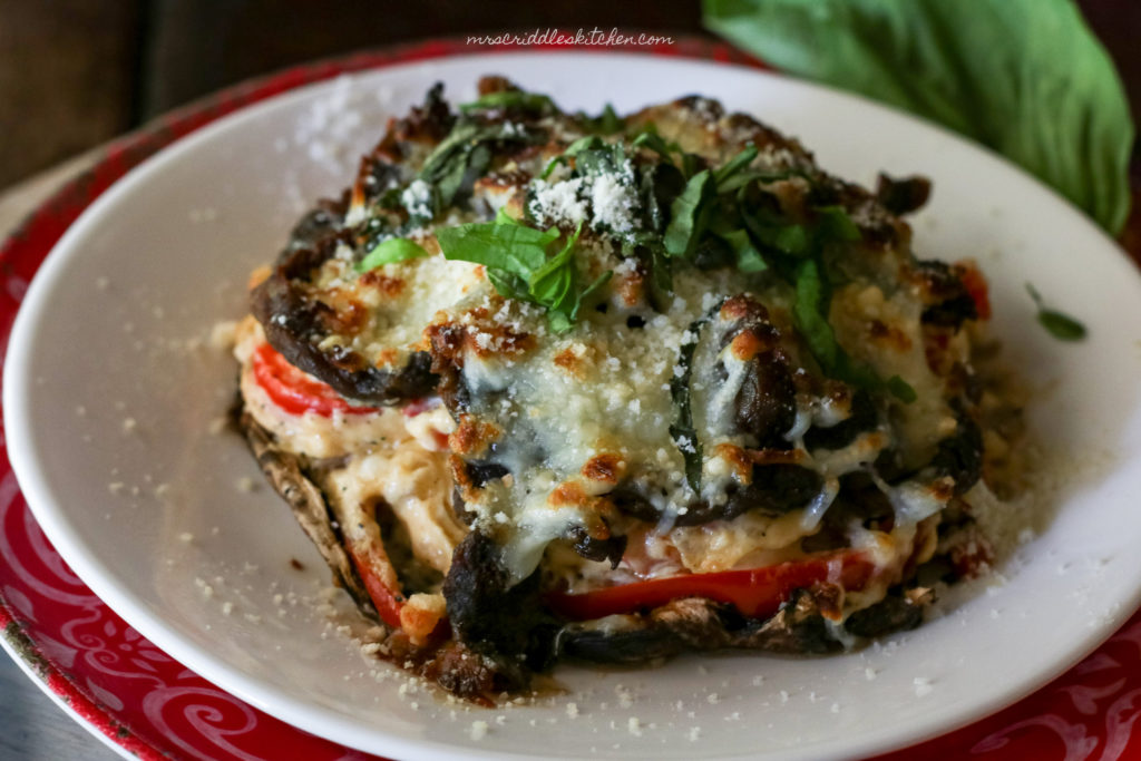 Stuffed Portobello Mushrooms (THM S, Low Carb, Keto)