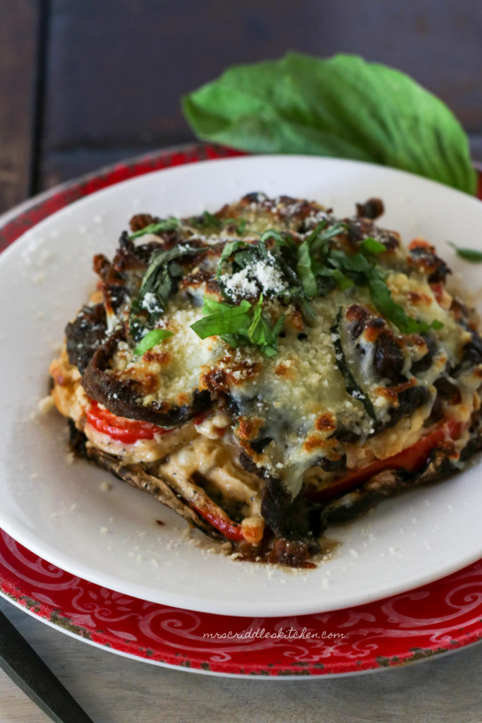 Stuffed Portobello Mushrooms (THM S, Low Carb, Keto)