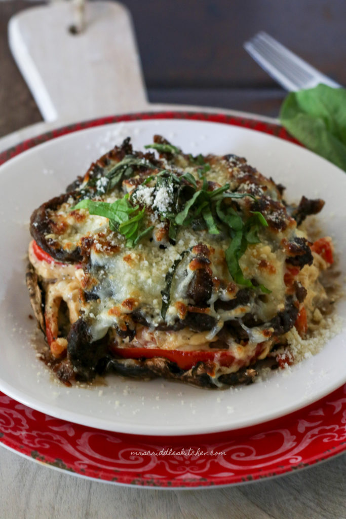 Stuffed Portobello Mushrooms (THM S, Low Carb, Keto)