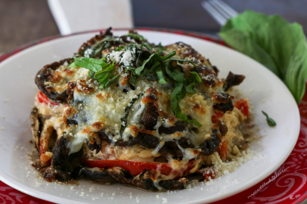 Stuffed Portobello Mushrooms (THM S, Low Carb, Keto)