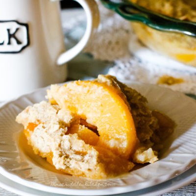 Peach Cobbler Breakfast Bake