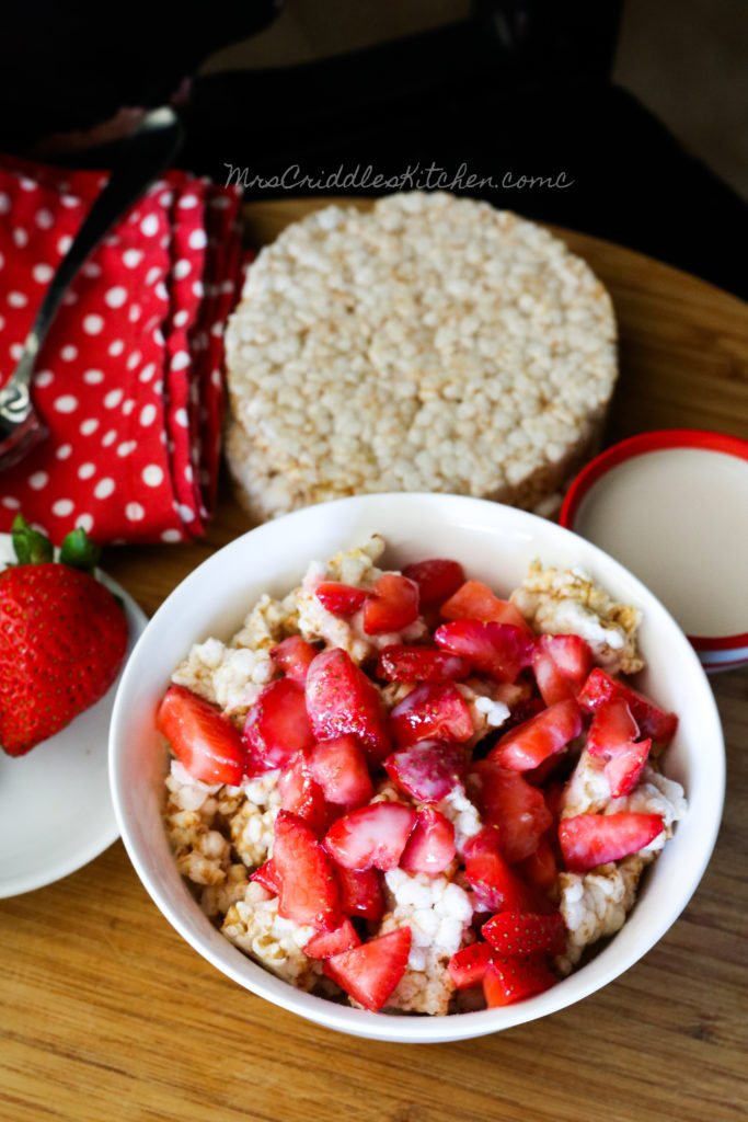 Lowfat Strawberry Shortcake- THM E, Low fat, sugar free, dairy free, gluten free