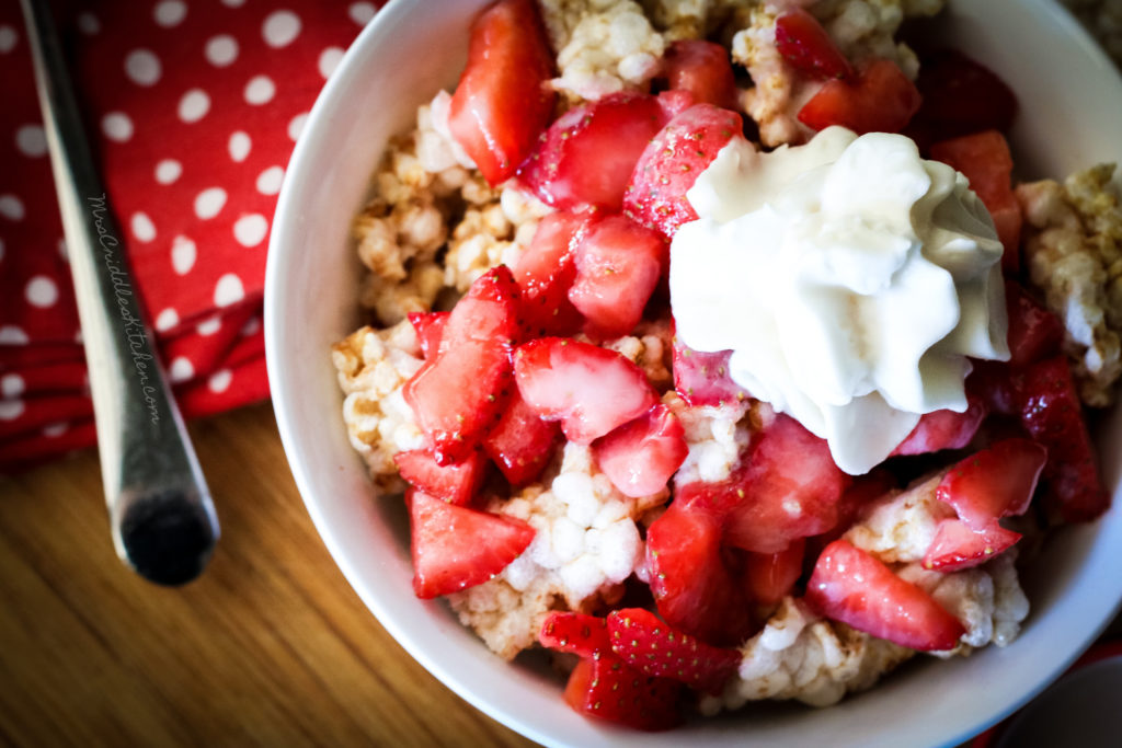 Low Fat Strawberry Shortcake- THM E, Low fat, sugar free, dairy free, gluten free