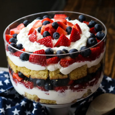 Red White & Blue Trifle-Low Carb
