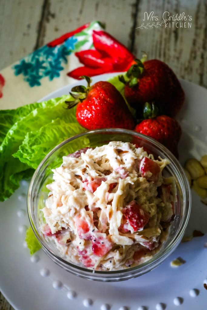 Strawberry Chicken Salad- low carb, thm s, keto