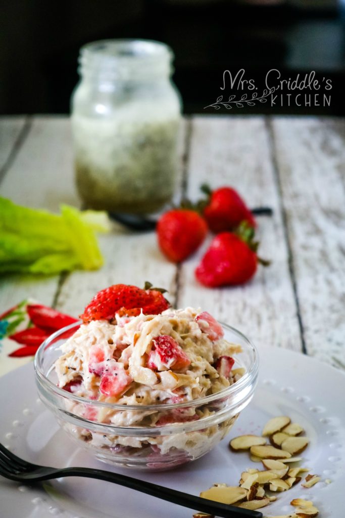 Strawberry Chicken Salad- low carb, thm s, keto