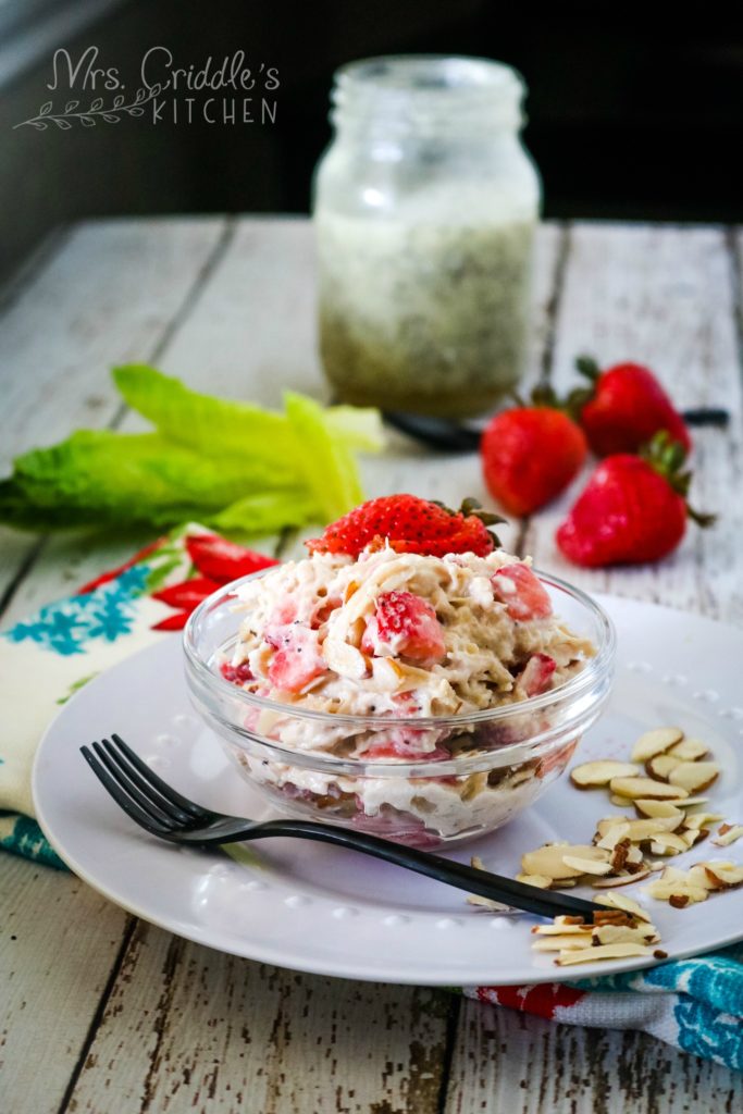 Strawberry Chicken Salad- low carb, thm s, keto