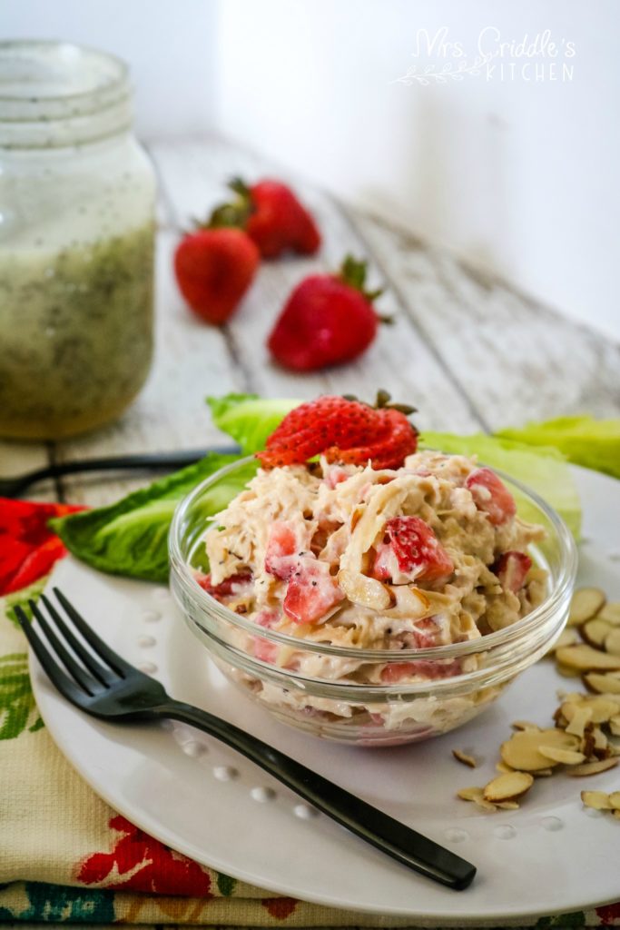 Strawberry Chicken Salad- low carb, thm s, keto