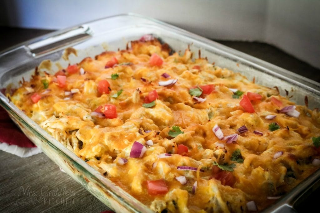 Sour Cream Chicken Enchilada Casserole