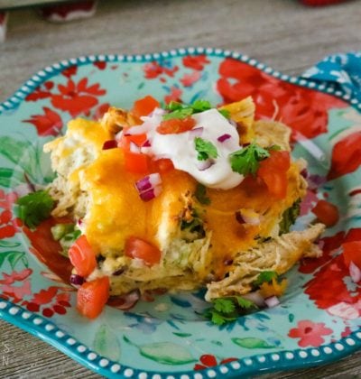 Sour Cream Chicken Enchilada Casserole