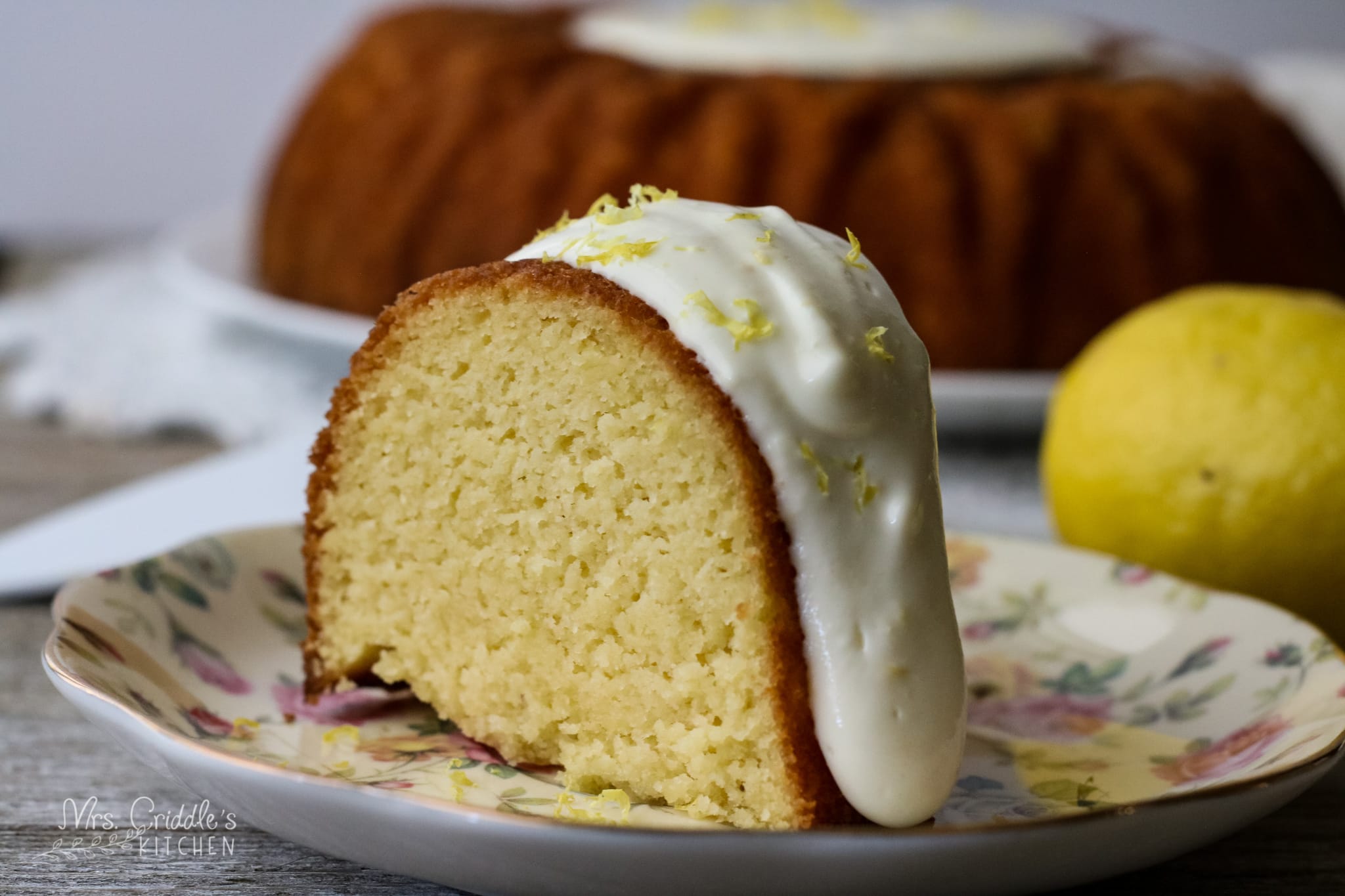 Sweet Vanilla Bundt Cake with a Zesty Lemon Icing Mrs. Criddles Kitchen